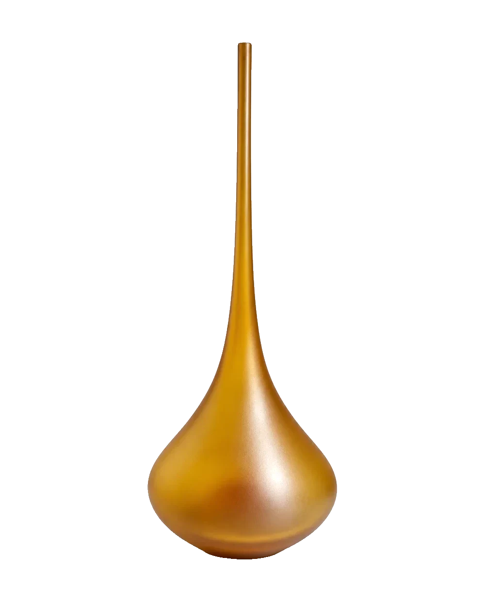 Garrafa Trumpete em vidro dourado